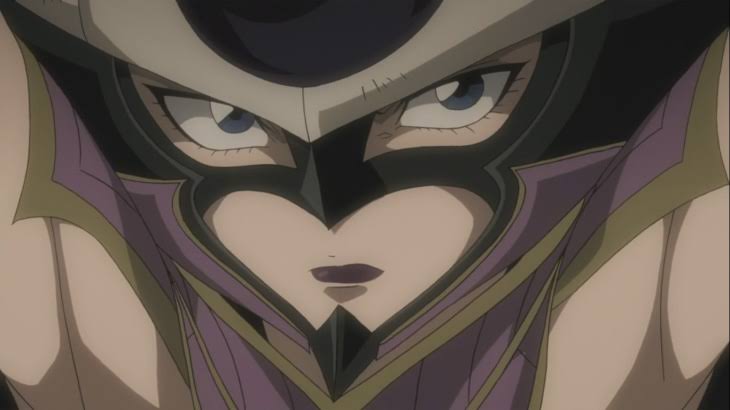 1girl anime_coloring anime_screenshot armpits fairy_tail kyouka_(fairy_tail) mask non-web_source official_style