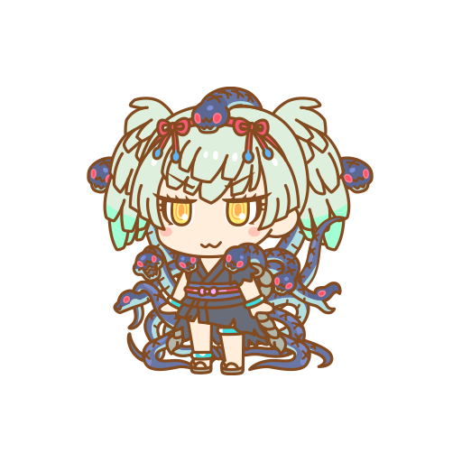 1girl closed_mouth green_hair kemono_friends kemono_friends_pavilion long_hair looking_at_viewer official_art ribbon sandals solo transparent_background twintails yamata_no_orochi_(kemono_friends) yellow_eyes zouri