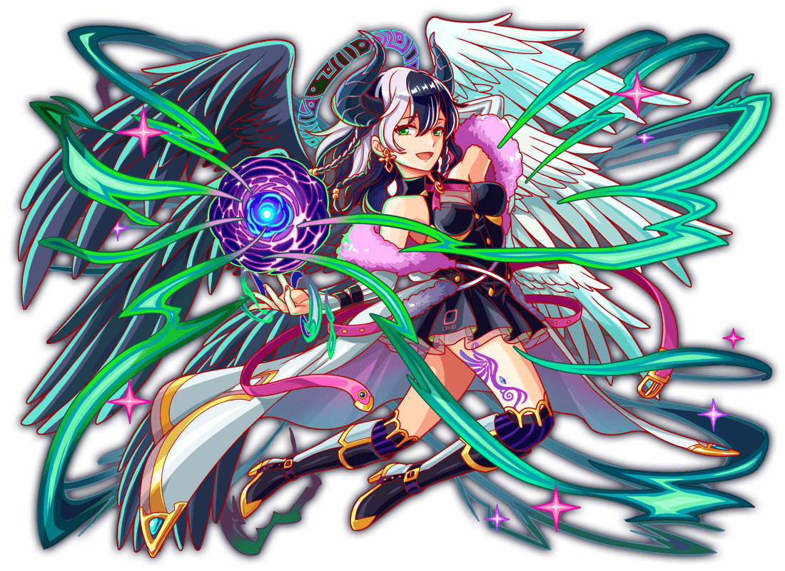 1girl anime_coloring arm_behind_head artist_request bare_shoulders belt black_belt black_boots black_collar black_dress black_hair black_horns black_thighhighs black_wings boots braid breasts brooch cleavage coat collar collared_dress crash_fever cross_tie demon_girl demon_horns dress earrings fingernails full_body game_cg green_eyes hair_between_eyes halo high_heel_boots high_heels horns jewelry knee_boots leg_tattoo long_sleeves lucifer_(crash_fever) medium_hair multicolored_boots multicolored_hair multiple_wings nail_polish number_print numbered official_art open_mouth outline pink_belt pink_collar pink_nails pinstripe_pattern pinstripe_thighhighs print_dress puffy-trimmed_coat puffy_collar red_outline see-through_cleavage see-through_clothes see-through_dress_layer shoe_belt sleeves_past_wrists solo sparkle square square_print streaked_hair striped_clothes striped_thighhighs tachi-e tattoo thighhighs third-party_source transparent_background two-tone_boots two-tone_hair vertical-striped_clothes white_boots white_coat white_hair white_sleeves white_wings wing_tattoo wings