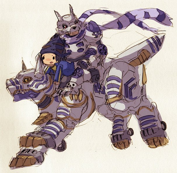 digimon digimon_frontier garmmy garummon minamoto_kouji wolfmon