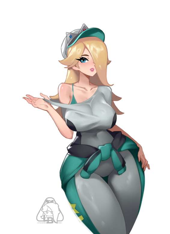 1girl breasts large_breasts little_blood mario_kart mario_kart_world rosalina rosalina_(pro_racer) solo