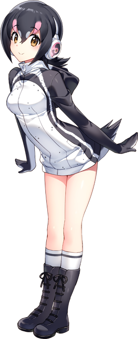 1girl full_body game_cg humboldt_penguin_(kemono_friends) kemono_friends kemono_friends_kingdom looking_at_viewer official_art solo tachi-e transparent_background