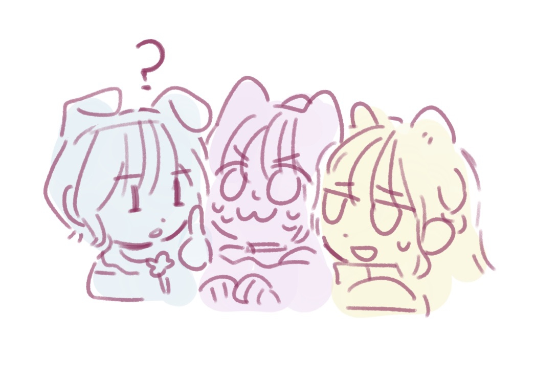 3girls :3 :d ? animal_ears aoku_haruka/flower braid cat_ears chinese_commentary closed_mouth commentary_request cropped_torso hayama_fuka index_finger_raised jitome kemonomimi_mode kurusu_rin ladybug/beauty_(love_live!) link!_like!_love_live! long_hair love_live! miracreation/elegance multiple_girls multiple_monochrome nervous_smile nervous_sweating off_shoulder open_mouth real_life sakurai_hina short_hair side_braid simple_background smile sweat sweatdrop v-shaped_eyebrows voice_actor white_background woodonly |_|
