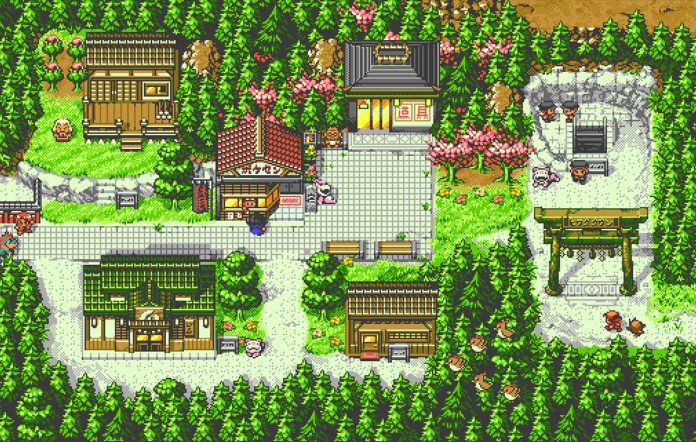 cropped dewndeym forest map nature nintendo pixel_art pokemon pokemon_gsc third-party_source torii town