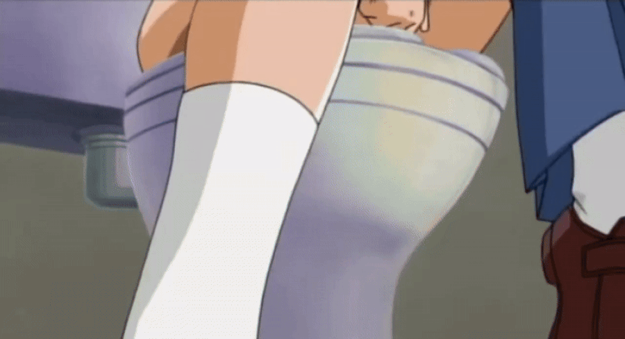 00s 2002 animated animated_gif blush breasts closed_eyes drooling fingering groping_breast grabbing_own_breast large_breasts lowres masturbation mika_umihara nipples open_clothes public_restroom saliva school_uniform short_hair sidelocks socks sweatband tagme toilet urotsukidouji