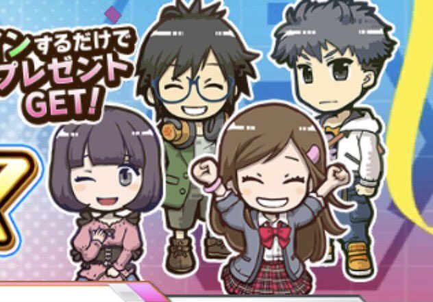 2boys 2girls chibi digimon glasses hiiragi_takumi kohinata_mayu multiple_boys multiple_girls shinjo_michi smile tamada_keito