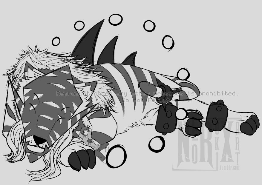 1boy baihumon closed_eyes digimon digimon_(creature) mask nishijima_daigo tiger