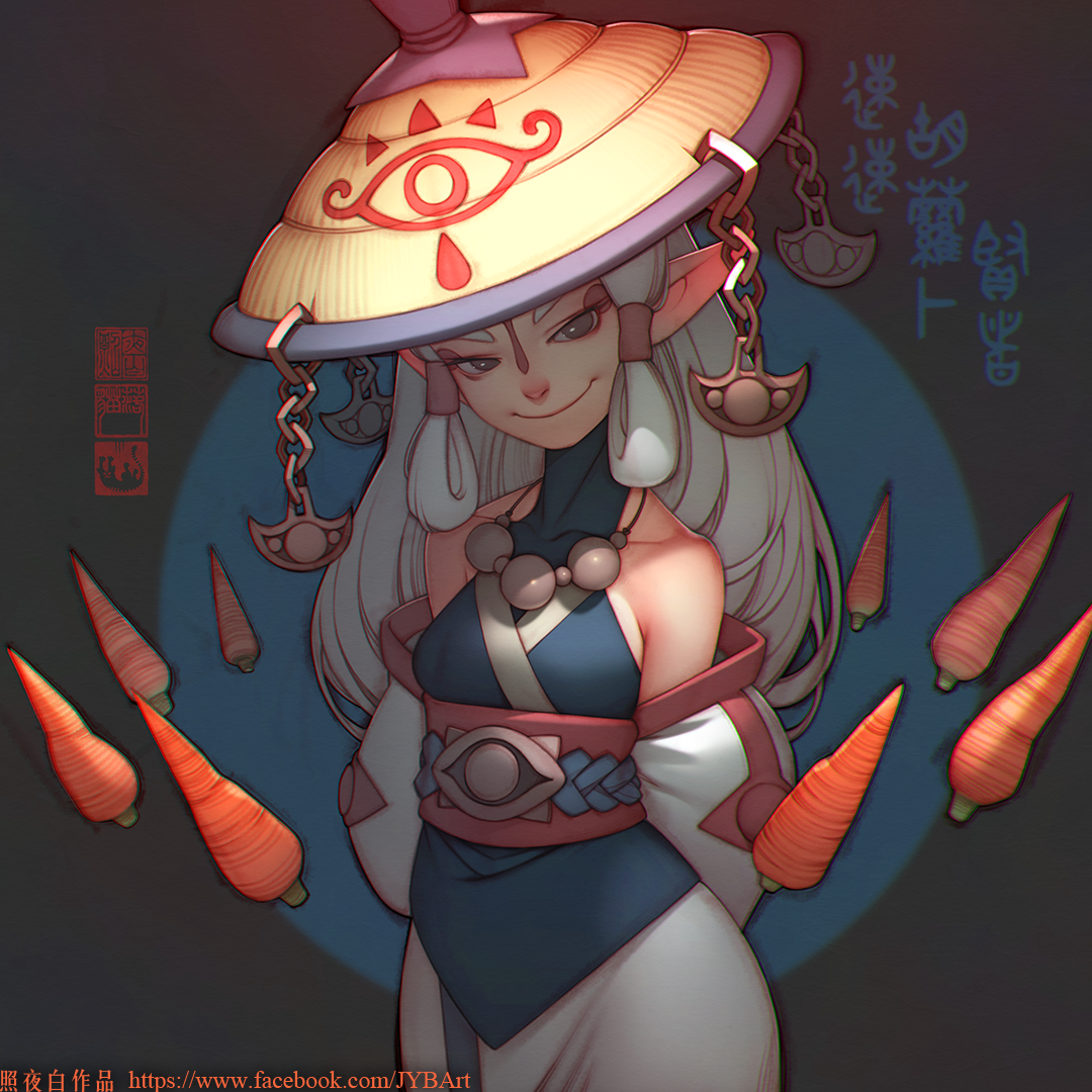 1girl bare_shoulders carrots nintendo paya_(zelda) smile solo the_legend_of_zelda zhaoyebai