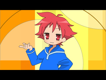 1girl artist_request hood hood_down hooded_dress hoodie kumatora looking_at_viewer lowres lucky_star mother_(series) mother_3 nintendo parody pink_eyebrows pink_eyes pink_hair sacha29 short_hair smile solo