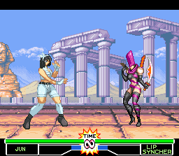 16-bit 16bit 1990s_(style) 2girls bandai bosses colored_skin crossover fan_made fighting_game game_console health_bar kazama_jun lip_syncher lowres mighty_morphin_power_rangers mighty_morphin_power_rangers_the_fighting_edition multiple_girls namco pixel_art power_rangers retro_artstyle saban_entertainment snes super_nintendo tekken tekken_2 tekken_tag_tournament tekken_tag_tournament_2 timer