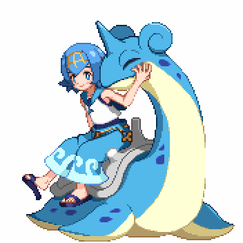 1girl baggy_pants bare_arms blouse blue_eyes blue_footwear blue_hair blue_one-piece_swimsuit blue_pants blue_sailor_collar blush bright_pupils capri_pants closed_eyes closed_mouth collarbone creatures_(company) crop_top fins flipped_hair flippers full_body game_freak gen_1_pokemon hairband headpat horns lana_(pokemon) lapras lowres nintendo one-piece_swimsuit pants pokemon pokemon_(creature) pokemon_sm riding riding_pokemon sailor_collar sandals shirokuro_(oyaji) shirt shoe_dangle shoes short_hair sidesaddle simple_background single_horn sitting sleeveless sleeveless_shirt smile swimsuit swimsuit_under_clothes trial_captain white_background white_shirt