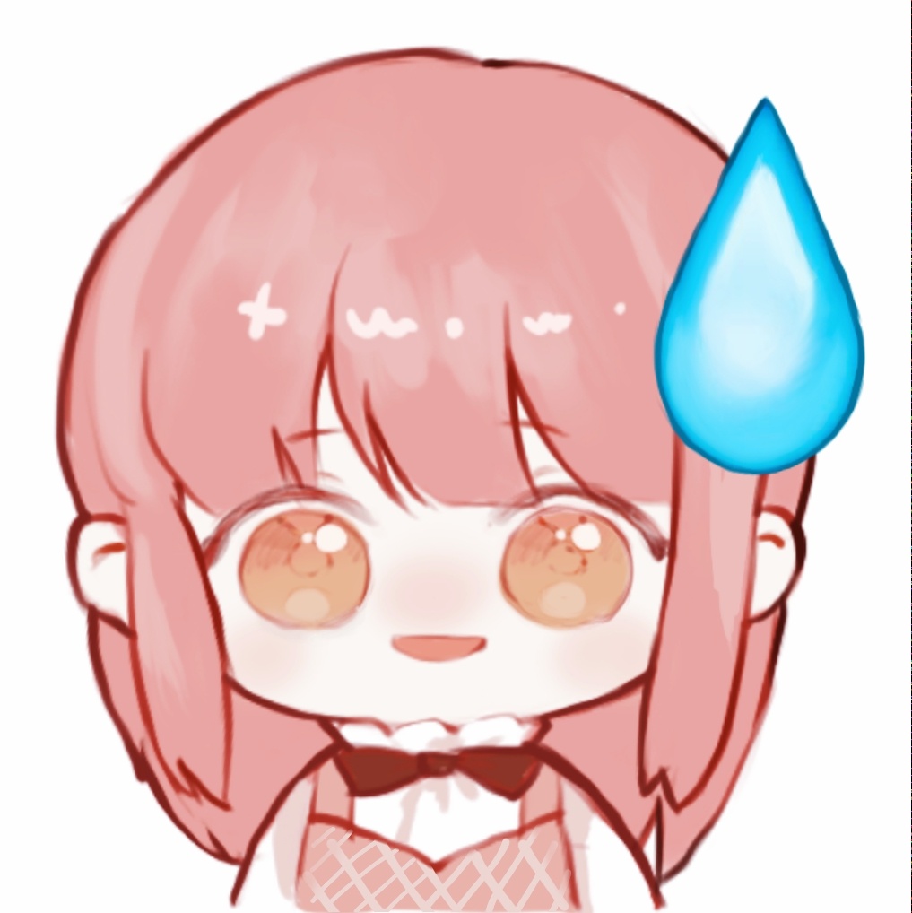 1girl blunt_bangs bow bowtie chibi chinese_commentary collared_shirt commentary_request dress frilled_shirt_collar frills high_collar jiaopiupiu long_hair long_sleeves looking_at_viewer nervous_smile nikki_(nikki) nikki_(series) open_mouth pinafore_dress pink_dress pink_hair plaid_clothes plaid_dress red_bow red_bowtie shining_nikki shirt simple_background sleeveless sleeveless_dress smile solo sweatdrop traditional_bowtie upper_body white_background white_shirt yellow_eyes