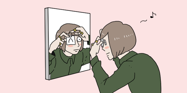 1boy akaiti black_eyes brown_hair green_shirt hands_up jewelry luther_von_ivory male_focus multiple_rings musical_note pink_background randal&#039;s_friends ring shirt short_hair simple_background solo spoken_musical_note taped_note upper_body