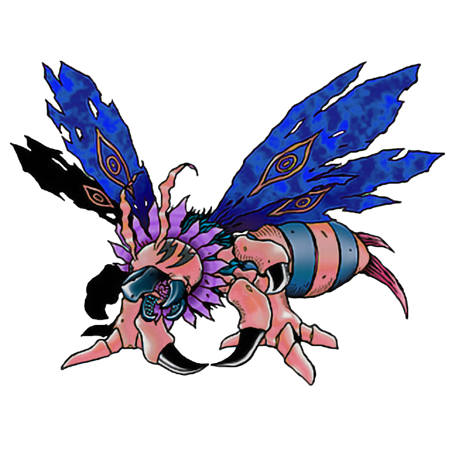 beak digimon digimon_(creature) digimon_world_3 flymon simple_background solo white_background wings