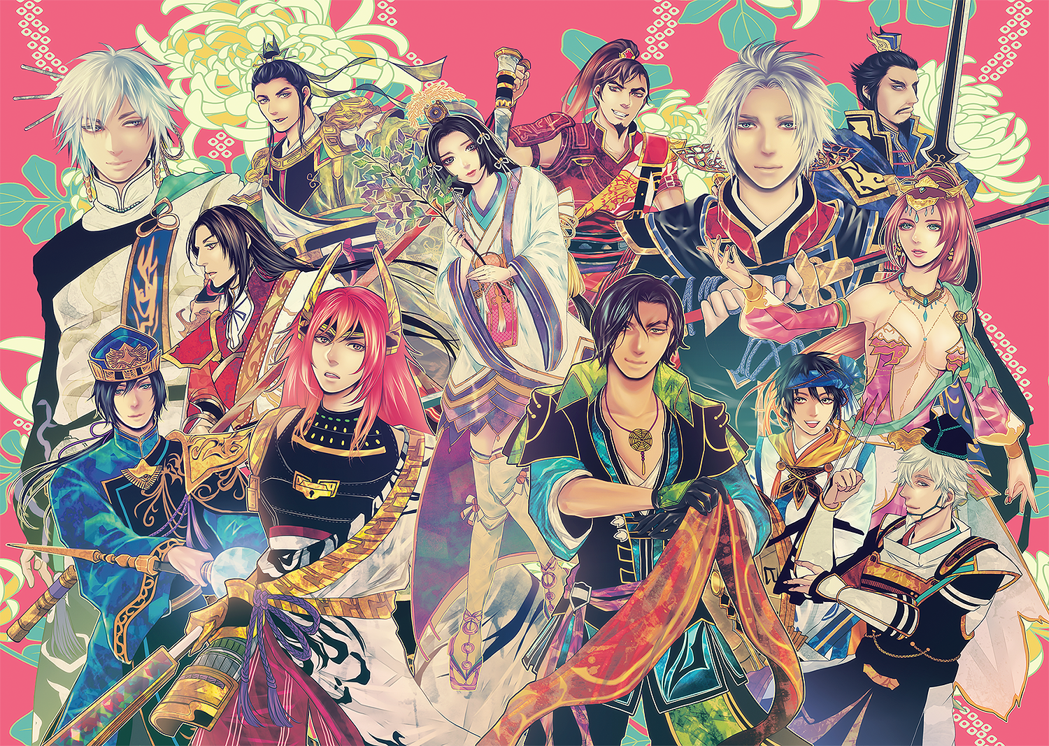 armor cao_cao chinese_clothes diao_chan fa_zheng himiko ishida_mitsunari japanese_clothes kimono liu_shan mouri_motonari musou_orochi sanada_nobuyuki sengoku_musou shin_sangoku_musou takenaka_hanbei weapon