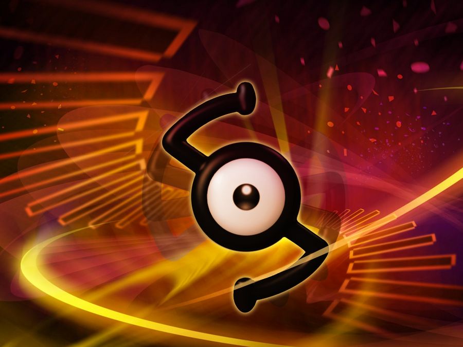 abstract_background black_eyes commentary creature english_commentary floating full_body gen_2_pokemon ilkcmp looking_at_viewer md5_mismatch nintendo no_humans pokemon pokemon_(creature) resolution_mismatch solo source_larger unown unown_s