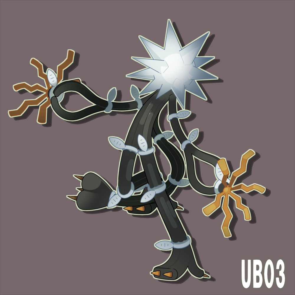 brown_background character_name gen_7_pokemon kashiri_kurosuke legendary_pokemon nintendo no_humans pokemon pokemon_(creature) pokemon_sm simple_background solo ultra_beast xurkitree