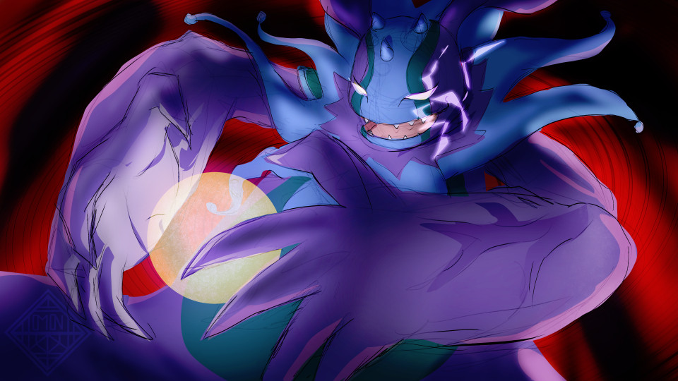 cherubimon cherubimon_(vice) corruption digimon digimon_(creature) horns meme open_mouth sharp_teeth solo teeth