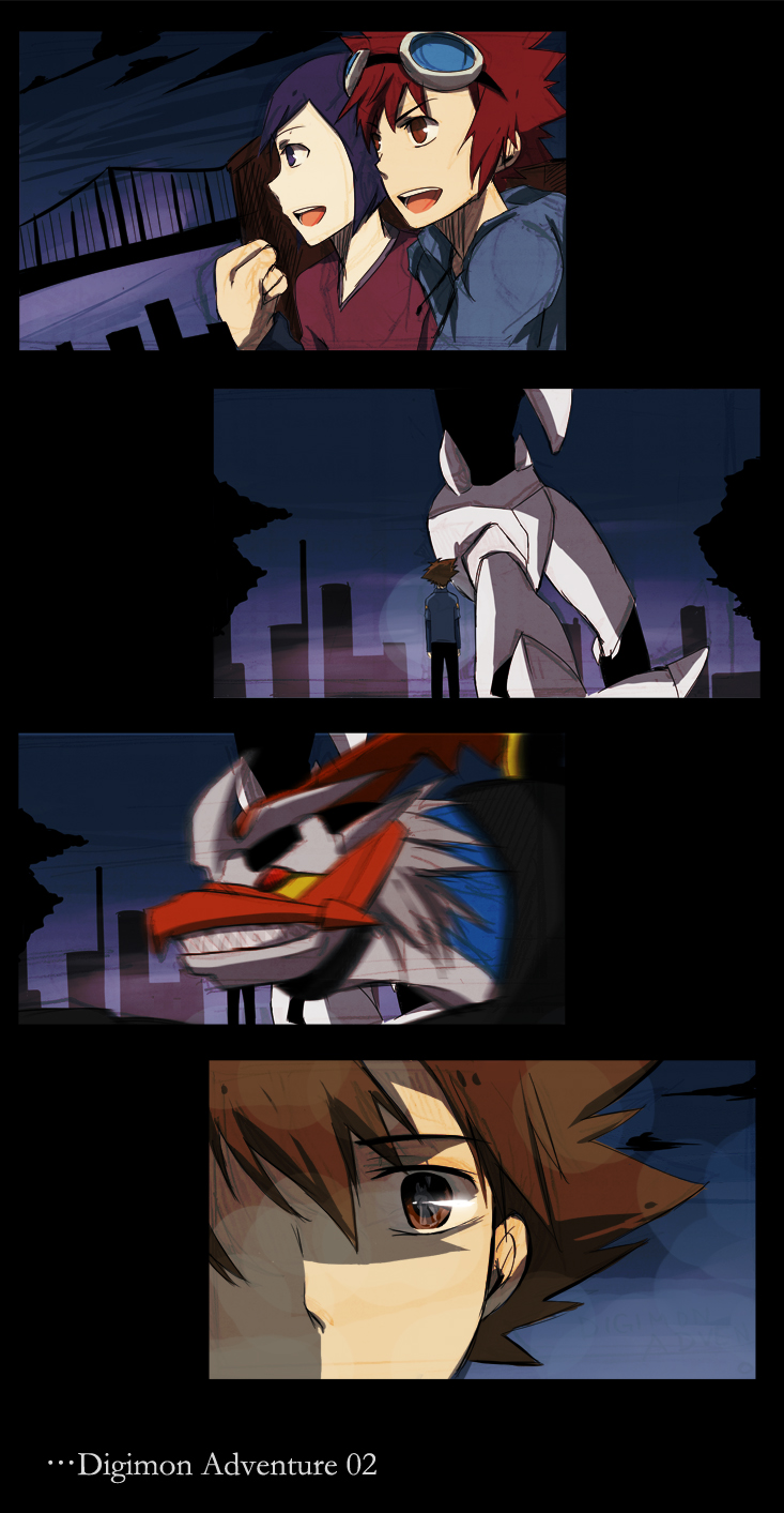 digimon digimon_adventure_02 digimon_adventure_02:_diablomon_no_gyakushu highres ichijouji_ken imperialdramon imperialdramon_dragon_mode motomiya_daisuke omegamon yagami_taichi
