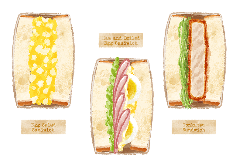 bread egg_(food) egg_salad food food_focus food_name lettuce meat no_humans original sakurako_shinya sandwich katsu_(food) transparent_background