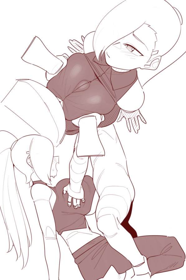1boy 1girl breasts cleavage ekz_(robotekz) huge_breasts large_breasts naruto_(series) naruto_shippuuden paizuri yamanaka_ino