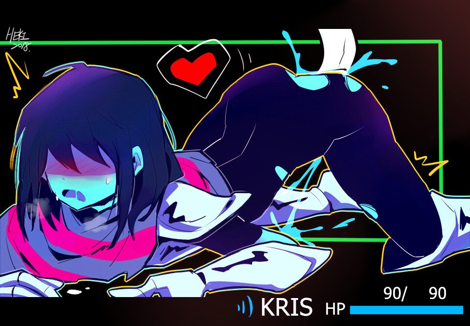 1boy 1other 2018 ahoge aqua_skin armor armored_boots armored_gloves artist_name black_background black_bodysuit blue_hair bob_cut bodysuit boots clothed_sex colored_skin commentary deltarune disembodied_penis doggystyle drooling english_commentary foot_out_of_frame gameplay_mechanics gloves heart heki_(miss60250) knee_boots kris_(deltarune) letterboxed motion_lines mouth_drool no_eyes open_mouth other_focus other_with_male penis scarf sex sex_from_behind short_hair short_sleeves shoulder_armor simple_background solo_focus striped_clothes striped_scarf sweat top-down_bottom-up torn_bodysuit torn_clothes two-tone_scarf white_boots white_gloves