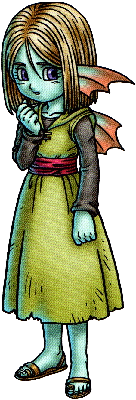 1girl aqua_skin back_fin blonde_hair child colored_skin dirty dirty_clothes dragon_quest dragon_quest_x dress fins fish_girl full_body gladiator_sandals green_dress grey_shirt head_fins highres long_sleeves looking_to_the_side official_art parted_hair parted_lips purple_eyes red_sash sandals sash scan shirt shirt_under_dress solo somya_(dq10) third-party_edit third-party_extraction third-party_source toriyama_akira torn_clothes torn_dress