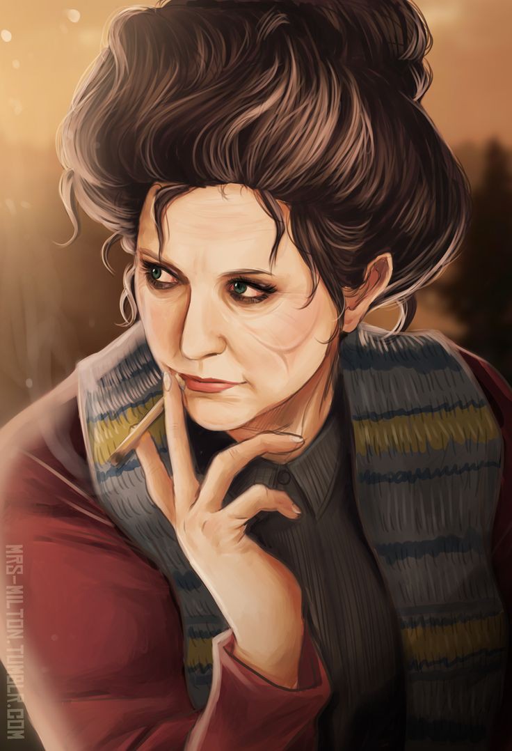 1girl brown_hair cigarette closed_mouth female_focus green_eyes hand_up long_hair long_sleeves red_dead_redemption_(series) red_dead_redemption_2 red_shirt scarf serious shirt smoke solo susan_grimshaw