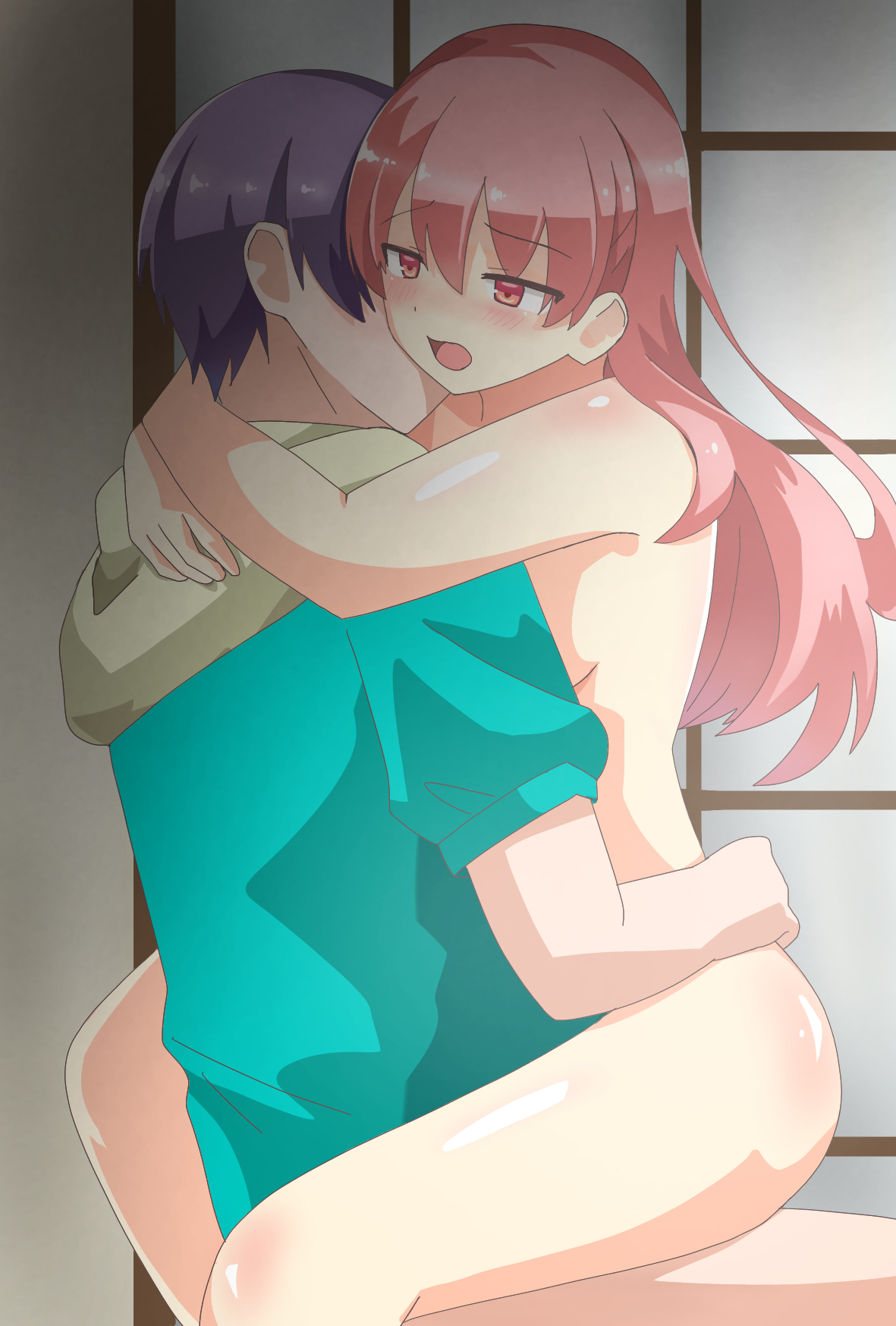 A sensual embrace