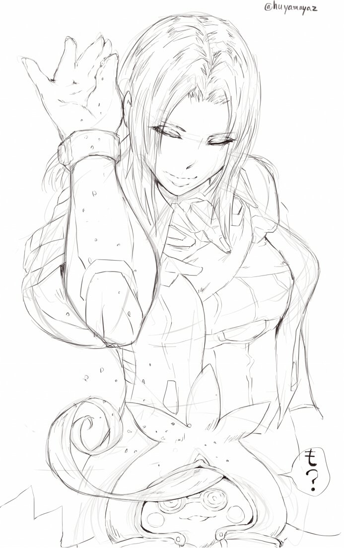 1boy 1girl blush_stickers closed_eyes elma_(xenoblade_x) glasses jacket long_hair nopon salt salt_bae_(meme) sketch tatsu_(xenoblade_x) uya_(yurukah) xenoblade_chronicles_(series) xenoblade_chronicles_x