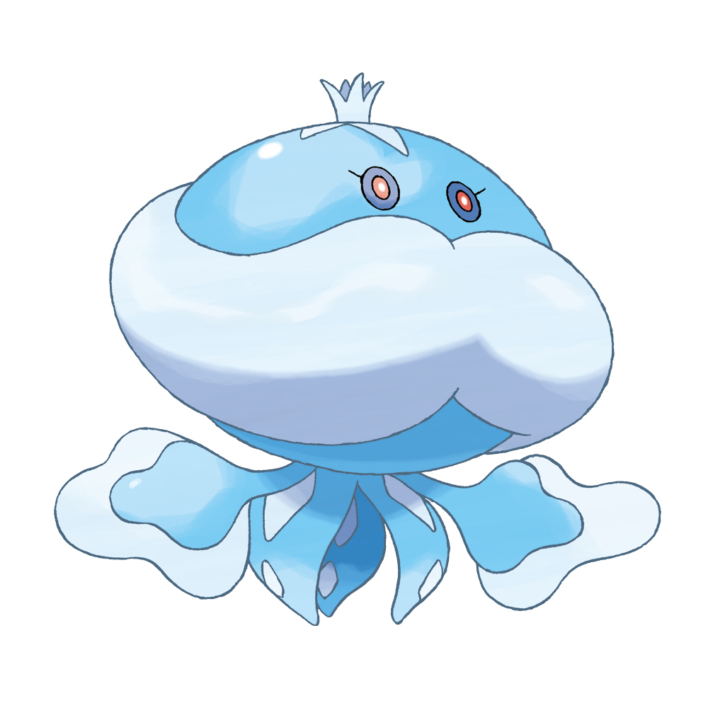 animal_focus artist_request blue_sclera bright_pupils colored_sclera eyelashes full_body gen_5_pokemon jellicent jellicent_(male) jellyfish nintendo no_humans official_art pokemon pokemon_(creature) pokemon_bw pokemon_focus red_eyes simple_background solo third-party_source white_background white_pupils