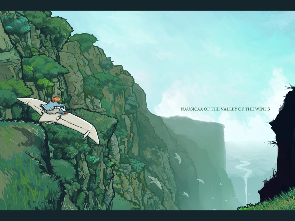 1980s_(style) bad_id bad_pixiv_id cliff flying kaze_no_tani_no_nausicaa kuro_(pixiv122395) mehve nausicaa oldschool retro_artstyle solo studio_ghibli xxkuroxx