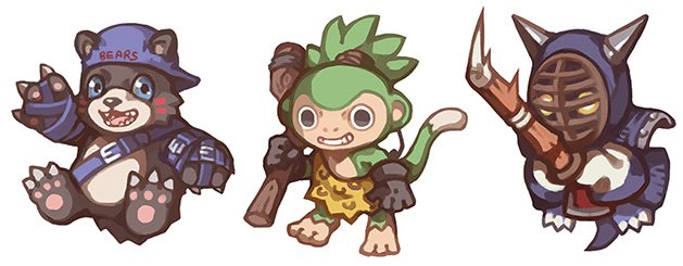bearmon digimon digimon_world_3 garmmy koemon kotemon