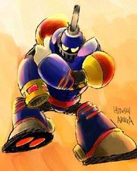 1boy ariga_hitoshi capcom character_request grenade_man lowres male_focus mega_man_(classic) mega_man_(series) mega_man_8 solo standing tagme