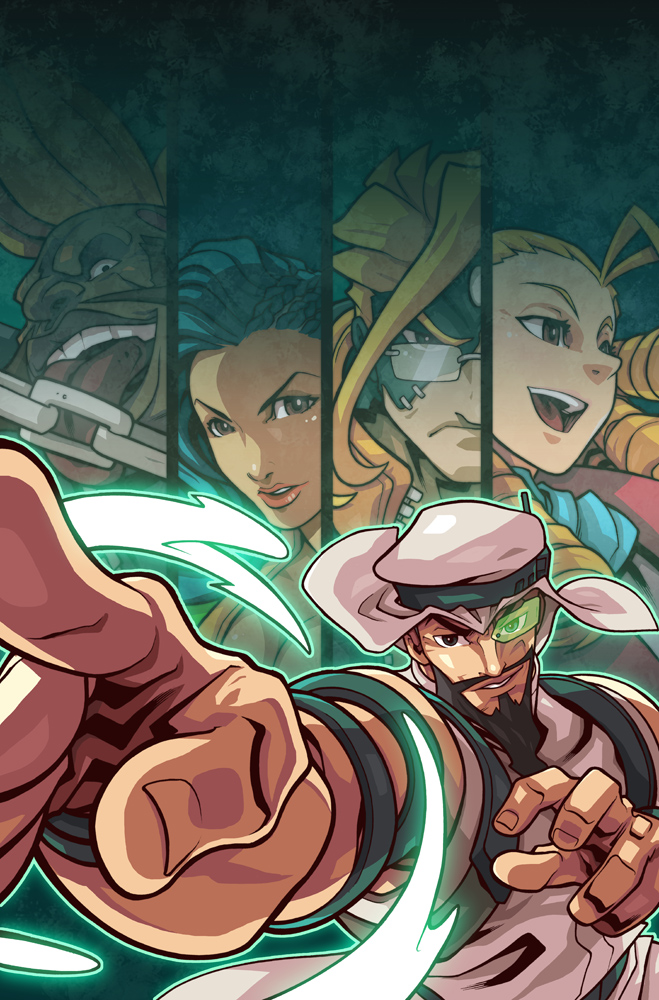 beard birdie_(street_fighter) capcom charlie_nash edwin_huang facial_hair jafar kanzuki_karin laura_matsuda looking_at_viewer official_art rashid_(street_fighter) scouter street_fighter street_fighter_v turban