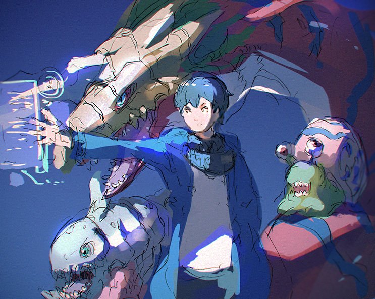 amasawa_keisuke coelamon digimon_story:_cyber_sleuth_hacker&#039;s_memory garmmy karatukinumemon megaseadramon