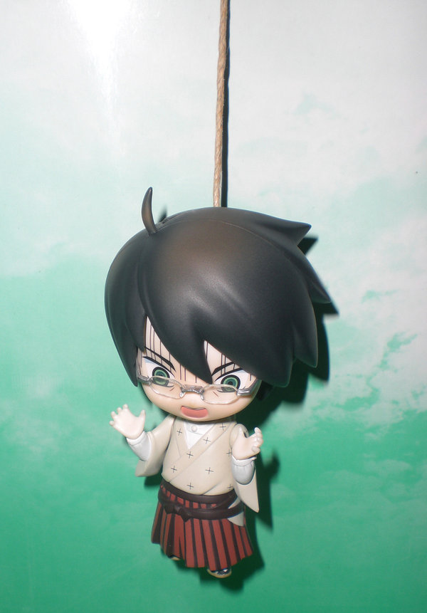 00s 1boy ahoge black_hair despair figure glasses hakama hakama_skirt hanged itoshiki_nozomu japanese_clothes male_focus nendoroid photo_(medium) red_hakama rope sayonara_zetsubou_sensei skirt solo