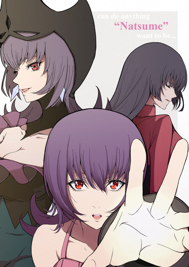 3girls artist_request bellelba_(pokemon) black_dress breasts character_name cleavage closed_eyes dress earrings english_text foreshortening jewelry large_breasts lipstick long_hair looking_at_viewer makeup multiple_girls multiple_views nintendo parted_lips pokemon pokemon_bw2 pokemon_hgss pokemon_rgby pokestar_studios purple_hair reaching reaching_towards_viewer red_eyes red_lips sabrina_(pokemon) smile upper_body