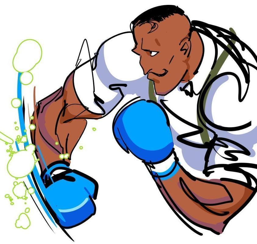 1boy bald bracelet dark_skin gloves jewelry male_focus smile solo tagme watatanza
