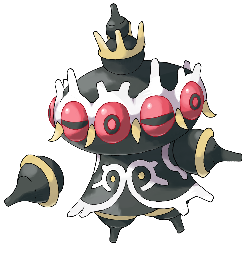 claydol fakemon full_body gen_3_pokemon hyshirey mega_pokemon nintendo no_humans official_style pokemon pokemon_(creature) red_eyes simple_background solo transparent_background