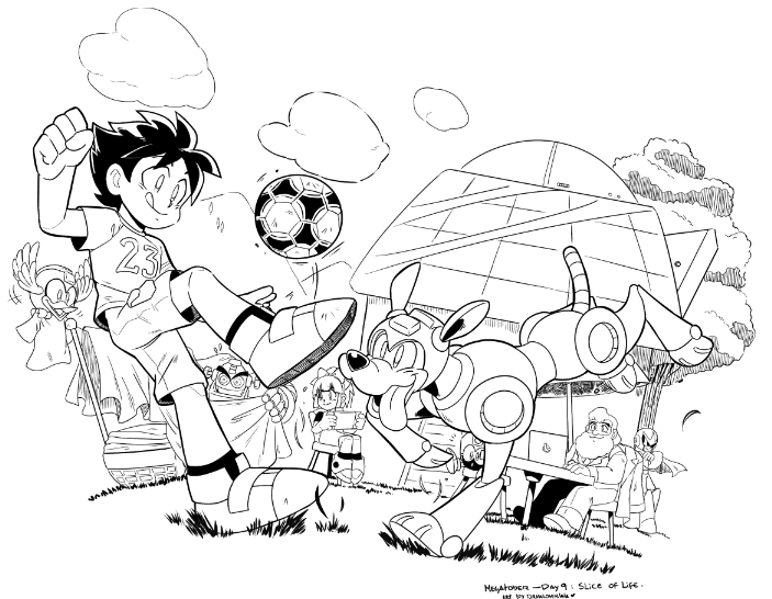 armor auto_(mega_man) ball bare_legs beat_(mega_man) bread capcom child computer dr._light_(mega_man) drawloverlala food formal_clothes garden glass helmet laptop laundry laundry_basket legs mega_man_(character) mega_man_(classic) mega_man_(series) mega_man_3 mega_man_5 mega_man_8 megan_3 messy_hair nintendo nintendo_switch non-humanoid_robot playing ponytail proto_man robot robot_animal robot_bird robot_boy robot_dog roll_(mega_man) rush_(mega_man) scarf shirt shoes shorts sitting smile soccer soccer_ball socks suit sunglasses tongue tongue_out tree