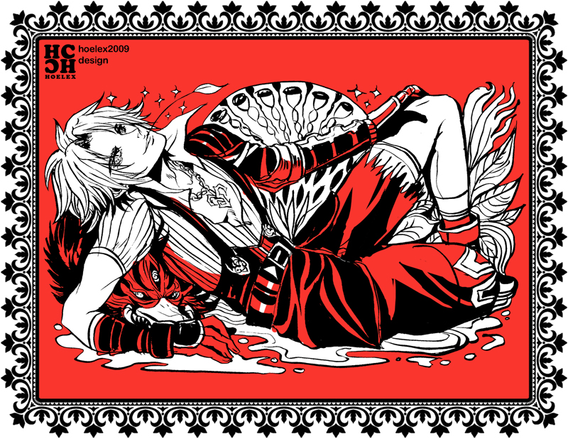 00s 1boy dissidia_final_fantasy final_fantasy final_fantasy_x gloves hoelex jewelry leaf male_focus monochrome necklace overalls red_theme solo sparkle tidus water