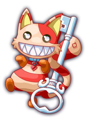 animal_collar aqua_collar artist_request black_sclera cel_shading cheshire_(crash_fever) closed_mouth collar colored_sclera crash_fever full_body game_cg heart_ornament holding holding_with_tail key leg_up lowres number_tattoo numbered official_art outline prehensile_tail red_cat red_fur red_outline red_tail red_theme sharp_teeth solo square square_tattoo tachi-e tail tattoo teeth third-party_source transparent_background white_eyes