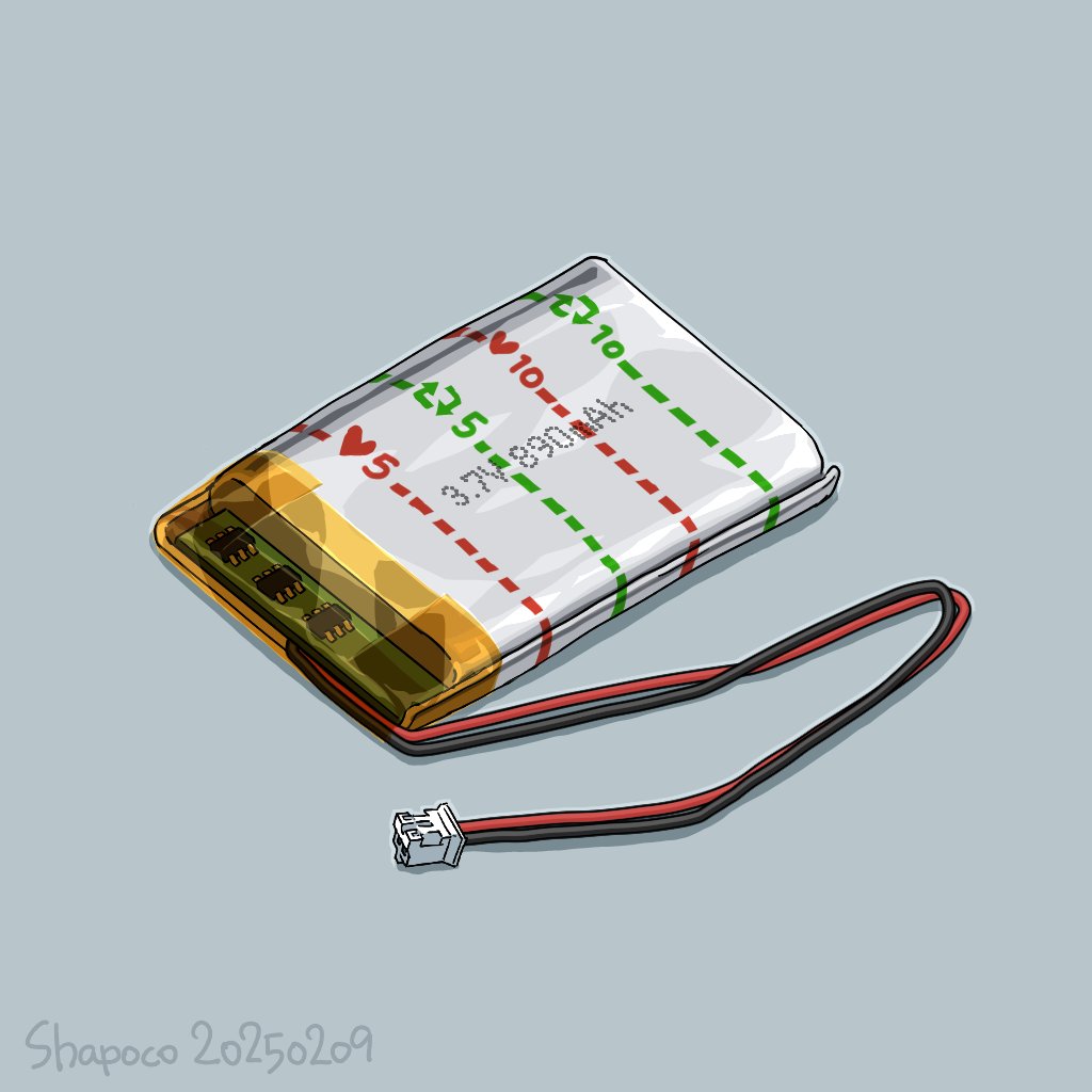 artist_name battery cable circuit_board dated grey_background hashtag-only_commentary lithium_polymer_battery no_humans original shapoco simple_background twitter_cutting_game twitter_strip_game