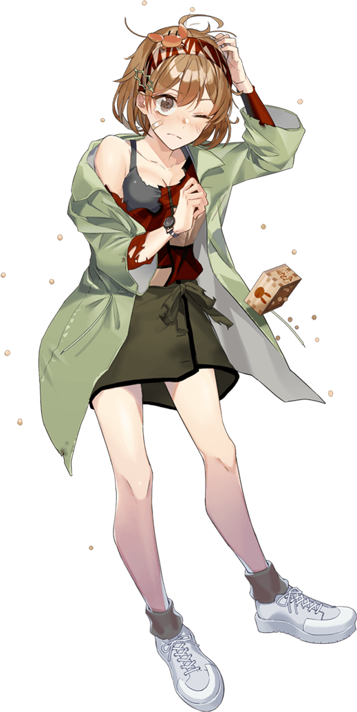 1girl bandaid bandaid_on_face beans blush brown_eyes crab drew_(drew213g) full_body kantai_collection light_brown_hair oboro_(kancolle) oboro_(setsubun)_(kancolle) official_art short_hair solo torn_clothes transparent_background