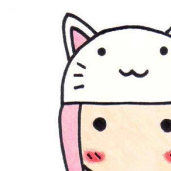 blush captain_(drawfag) captkawaii cat chibi lowres megurine_luka megurine_luka_(toeto) non-web_source pink_hair solo toeto_(vocaloid) vocaloid