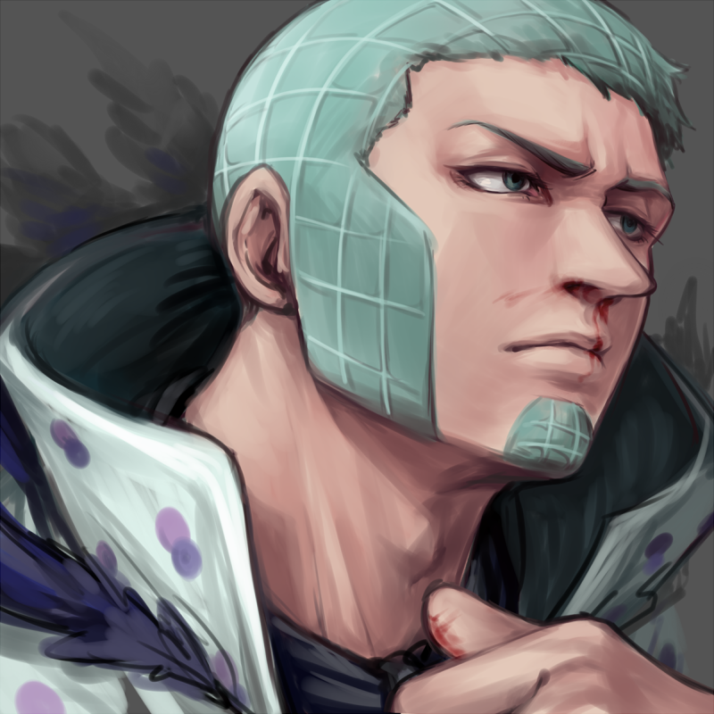 1boy aqua_eyes aqua_hair bad_id bad_pixiv_id beard blood cafemoka-septro facial_hair jojo_no_kimyou_na_bouken male_focus nosebleed solo steel_ball_run wekapipo