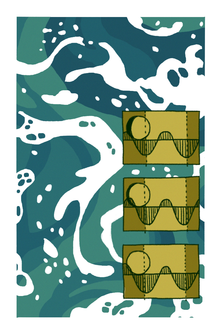 analogous_colors border chart commentary english_commentary foam foaming_waves limited_palette mellific moon_phases nature no_humans ocean original outdoors scenery water waves white_border