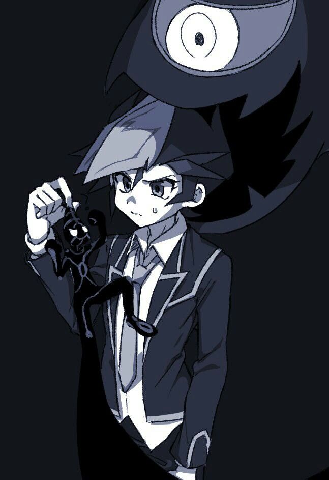 1boy 1other aged_down ai_(yu-gi-oh!) angry annoyed arm_at_side bad_id bad_pixiv_id betrayal black_jacket black_pants body_markings bright_pupils circle_facial_mark colored_bangs distortion dress_shirt colored_bangs facial_mark facing_to_the_side fujiki_yusaku furrowed_brow grey_background grey_eyes grey_necktie hand_on_another&#039;s_head head_grab holding humanoid_robot imminent_bite jacket knee_up knees_up looking_at_another looking_at_object looking_down male_focus monochrome monsterification moshao_(sarada1717) necktie open_clothes open_jacket open_mouth outstretched_arms pants pinching robot school_uniform shirt spiked_hair sweatdrop transformation untucked_shirt white_eyes white_pupils white_shirt yu-gi-oh! yu-gi-oh!_vrains