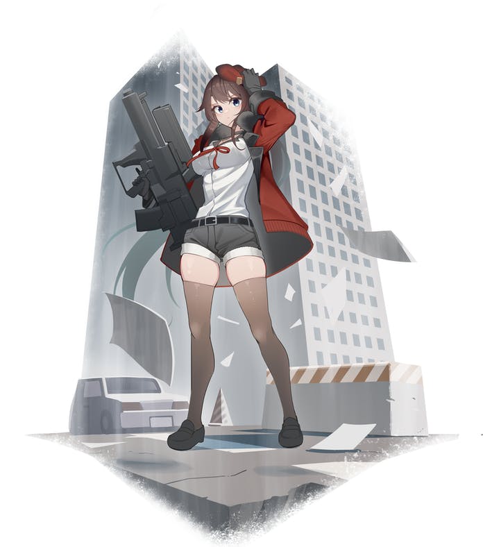 1girl airburst_grenade_launcher alliant_techsystems awfz_(awofujiro) blue_eyes borrowed_character breasts brown_hair building bullpup car commission computerized_scope grenade_launcher gun hat heckler_&amp;_koch holding holding_gun holding_weapon l-3_ios_brashear long_gun military military_program military_uniform motor_vehicle oicw_increment_2_(military_program) oicw_increments_(military_program) orbital_atk original paper precision-guided_firearm prototype_design roadblock scope semi-automatic_grenade_launcher shorts sight_(weapon) skeb_commission skeb_sample smart_scope telescopic_sight weapon wind xm104_(smart_scope) xm25_cdte